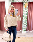 Falling Leaves Sweater-Beige