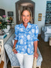 Bluebell Charm Floral Top-Blue