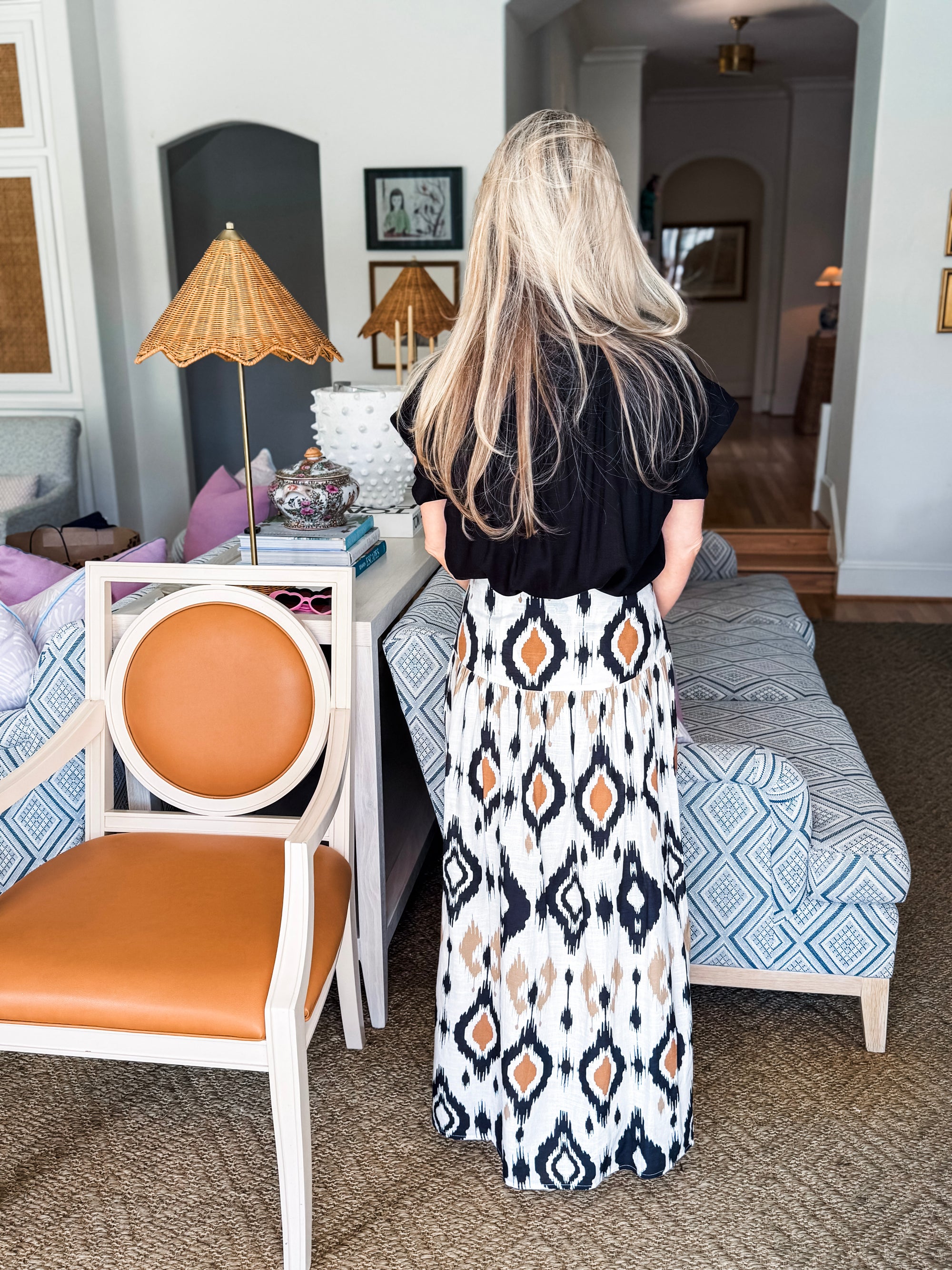 Midnight in Jaipur Midi Skirt