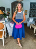 Stay Sweet Midi Dress-Navy
