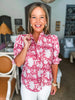 Bluebell Charm Floral Top-Marsala