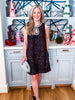 Sequin and Shine Mini Dress-Black