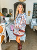 Western Sky Border Mini Dress