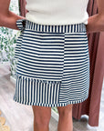 Endless Stripe Mini Skirt