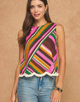 Kaleidoscope Scallop Top