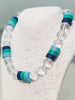 Sea Glass Acrylic Necklace-Blue/Green