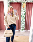Falling Leaves Sweater-Beige