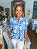 Bluebell Charm Floral Top-Blue