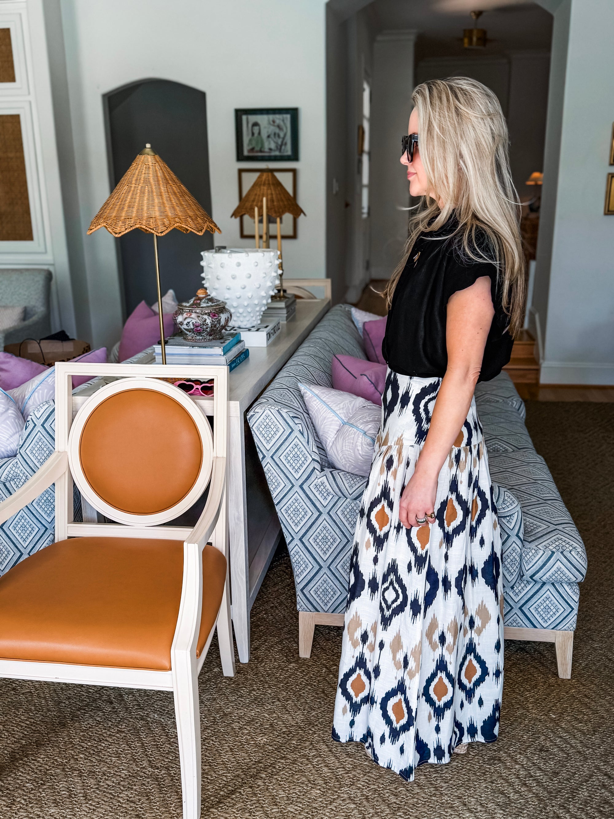 Midnight in Jaipur Midi Skirt