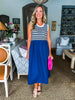 Stay Sweet Midi Dress-Navy