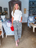 Easy Go Barrel Pants-Leopard
