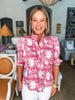 Bluebell Charm Floral Top-Marsala
