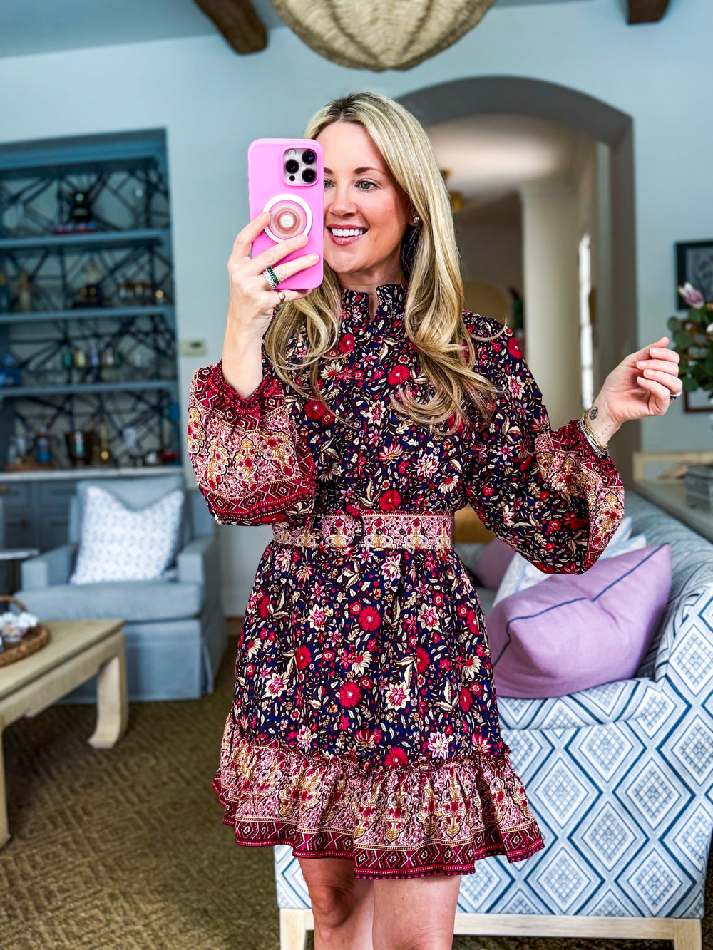 Vineyard Luxe Belted Mini Dress