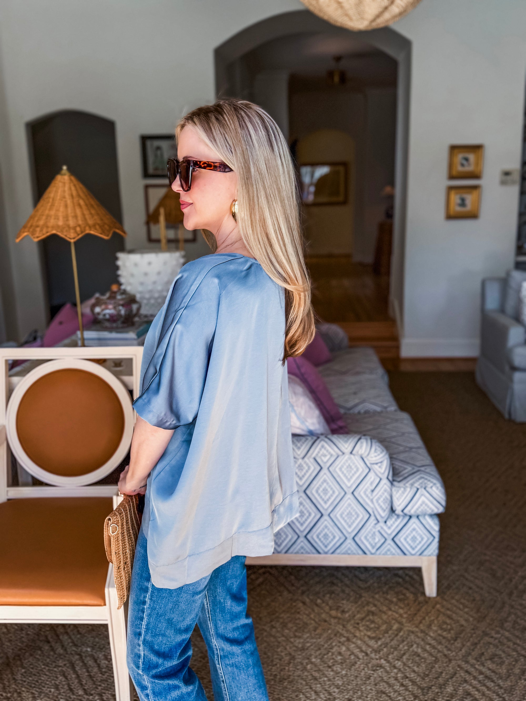 New Favorite Oversized Top-Slate