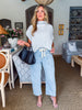 Cozy Cuddles Sweater-Light Gray