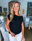 Claire Knit Top-Black