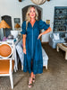 In the Moment Eyelet Midi Dress-Teal