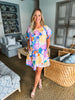 Floral Romance Dress- Blue