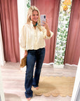 Annalise Puff Sleeve Top-Ecru