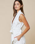 Soft Musk Eyelet Wrap Top