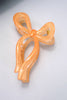 Bow Hair Claw Clips- Glossy peach