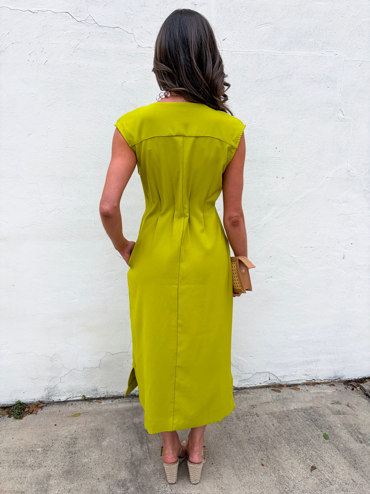 PREORDER: The Paris Edition Midi Dress-Lime