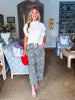Easy Go Barrel Pants-Leopard