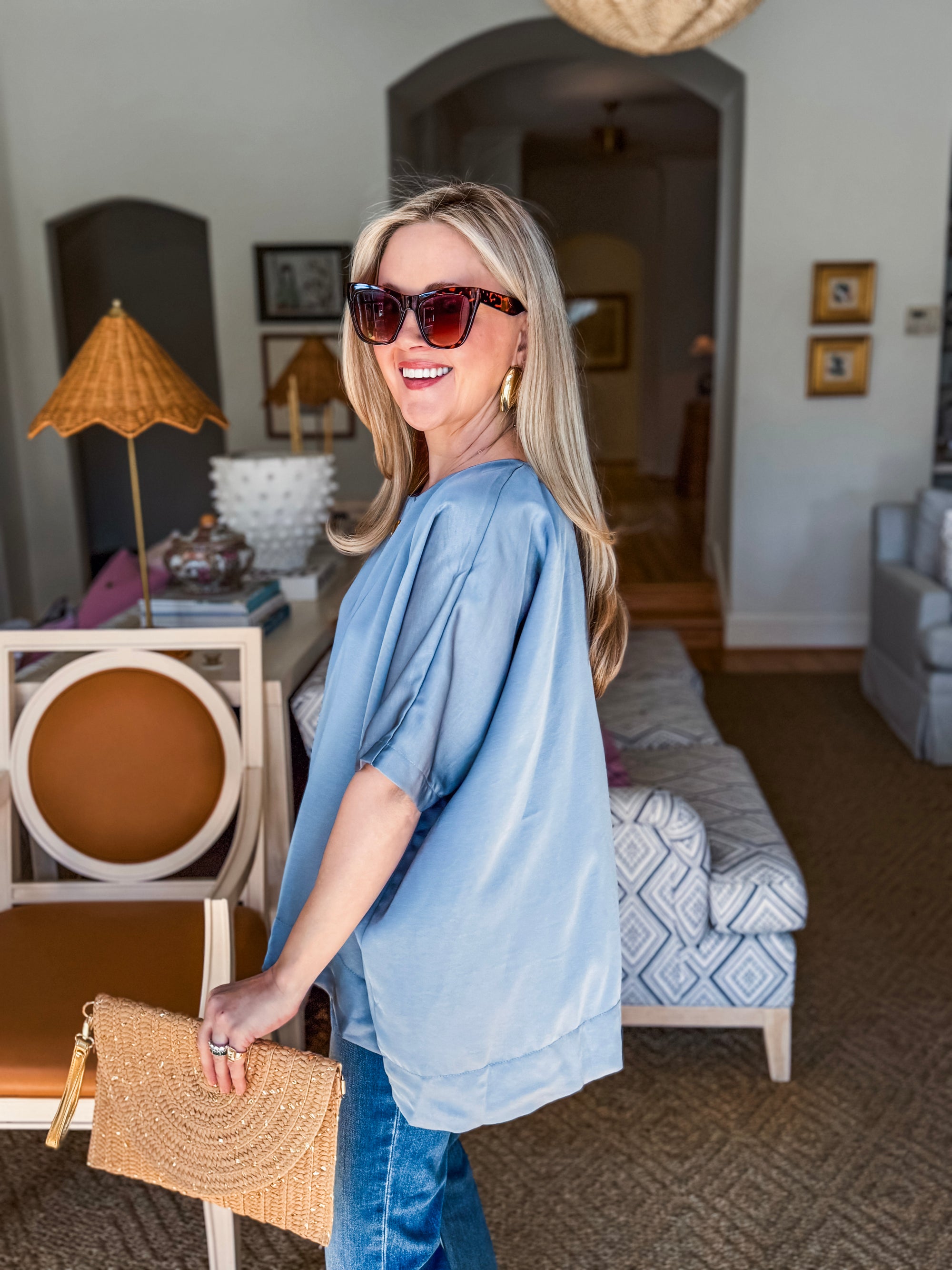 New Favorite Oversized Top-Slate