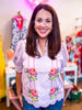 Sunny Horizon Embroidered Top-Pink