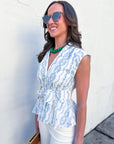 Sugar Petal Eyelet Peplum Top