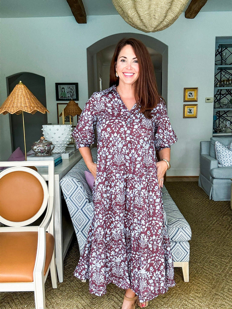 Villa Muse Floral Midi Dress