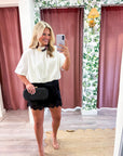 Genevieve Bubble Top-White