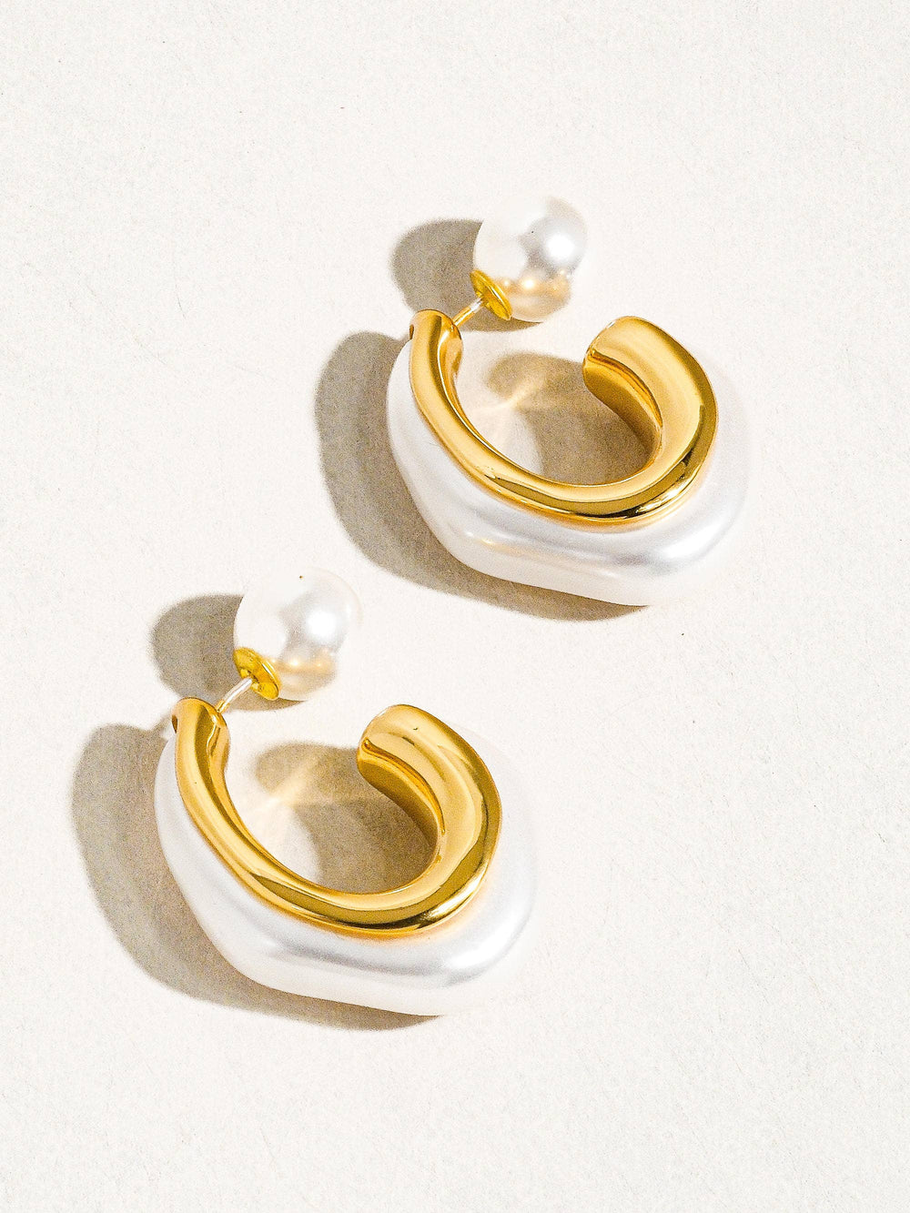 Classic Pearl Hoop Earring