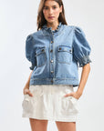 Darling Denim Puff Sleeve Jacket
