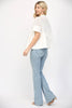 Soft Vibes Applique Top-White
