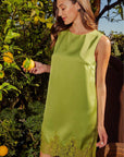 Romantic Evening Mini Dress-Olive
