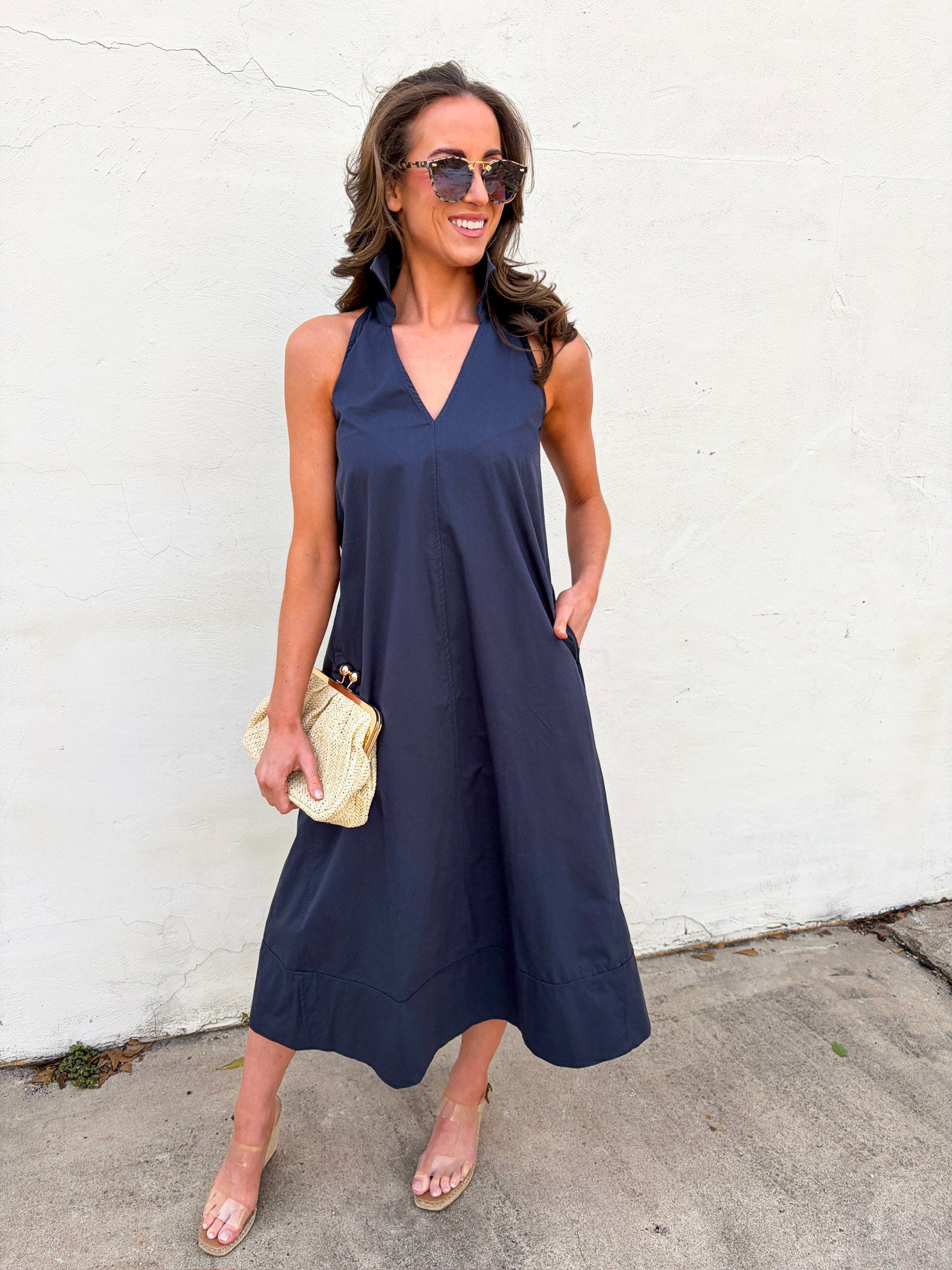 She’s a Ten Midi Dress-Navy