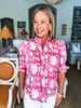 Bluebell Charm Floral Top-Marsala