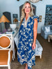 Teatime Time Floral Print Midi Dress