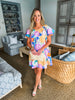 Floral Romance Dress- Blue