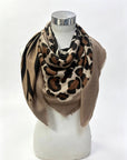 Leopard Affair Scarf-Taupe