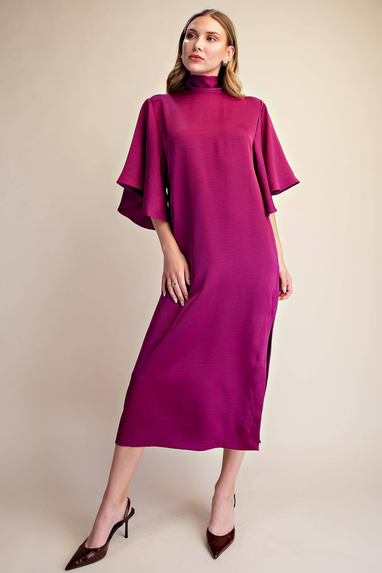 Candlelight Satin Midi Dress