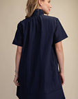 Daylight Bloom Mini Dress-Navy