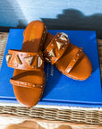 Stepping in Style Sandals- Tan