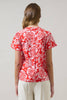 Hazen Floral Pleated Top