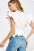 Whirlwind Romance Poplin Top-Off White