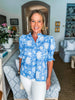 Bluebell Charm Floral Top-Blue