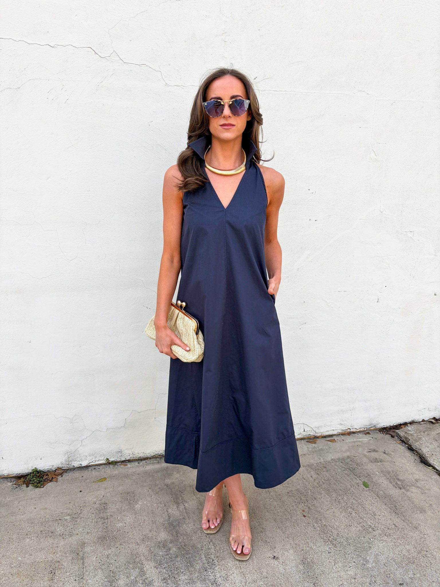 She’s a Ten Midi Dress-Navy