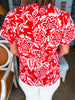 Hazen Floral Pleated Top