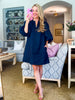 Change of Season Dress-Navy